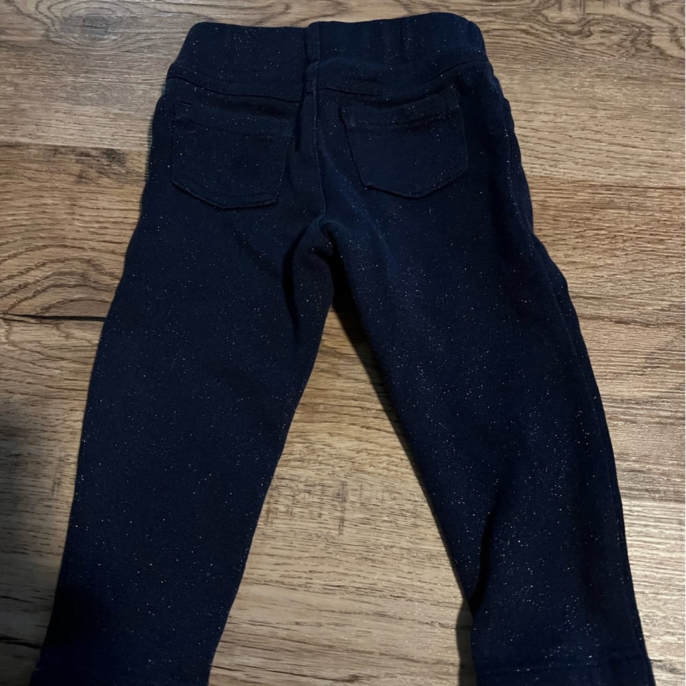 Baby sparkly blue jeggings